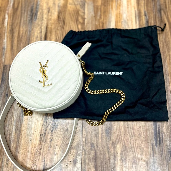 Yves Saint Laurent Bags Vinyle Ysl Round Purse Poshmark